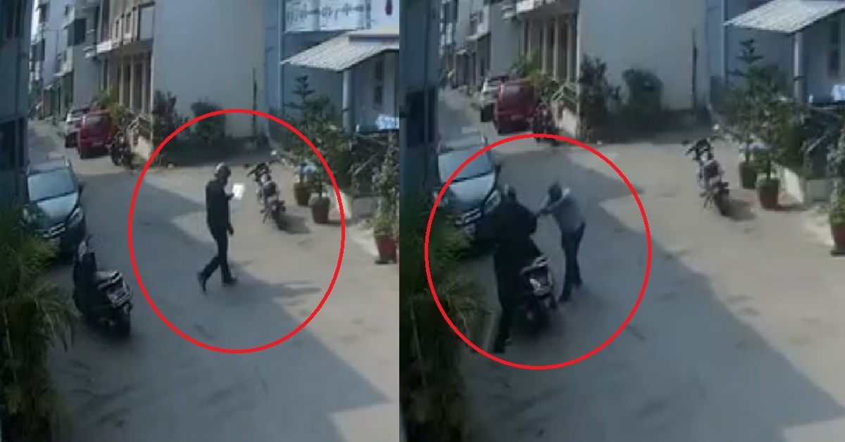 Surat: કુરિયર બોયના વેશમાં યુવક ઘરમાં ઘૂસી ગયો, છરીની અણીએ લૂંટનો પ્રયાસ કર્યો; સમગ્ર ઘટના CCTVમાં થઈ કેદ