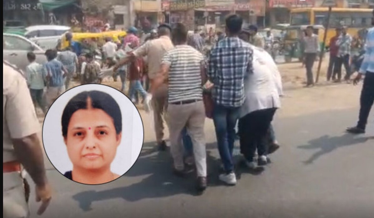 Ahmedabad: વસ્ત્રાલ રિંગ રોડ ચાર રસ્તા પાસે થયેલા ભયાનક અકસ્માત, કન્ટેનરની ટક્કરથી એક મહિલા મોપેડ સવારનું દુઃખદ મોત