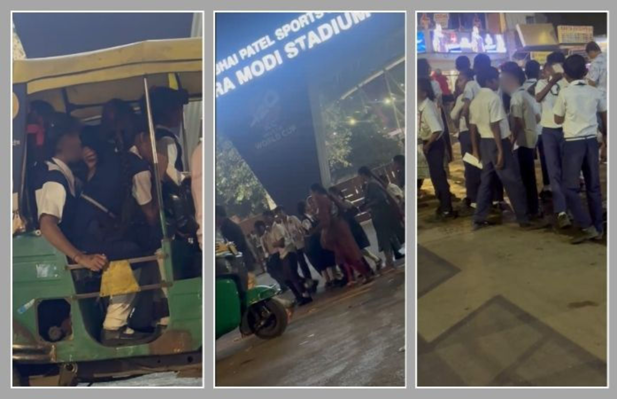 Ahmedabad: મેચ જોયા પછી માસૂમ બાળકોને ઘેટાં-બકરાંની જેમ રિક્ષામાં બેસાડ્યાં, વીડિયો વાયરલ