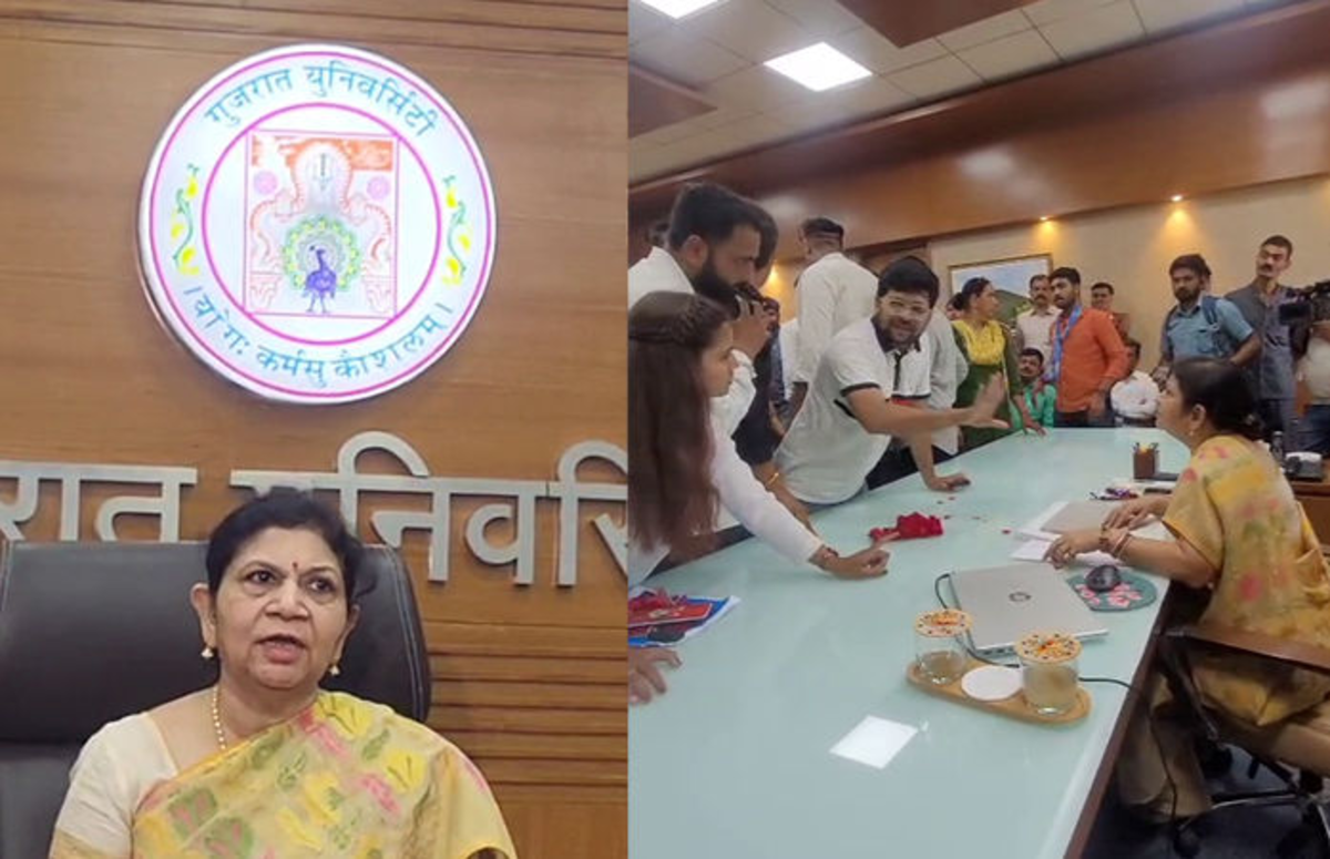 Ahmedabad: કુલપતિએ ગુજરાત યુનિવર્સિટીમાં તોડફોડની ઘટનાને કાવતરું ગણાવ્યું અને NSUI કાર્યકરો સામે કડક કાર્યવાહી કરવાનો આદેશ આપ્યો