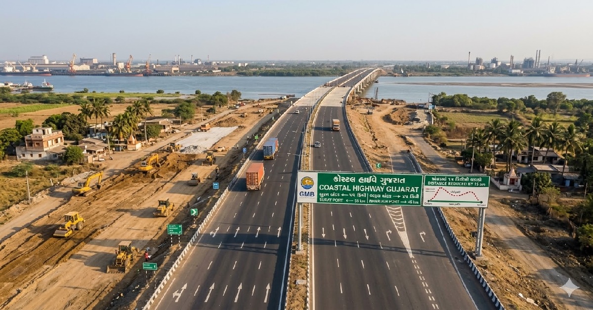Gujaratમાં કોસ્ટલ હાઇવે સુરત અને ભરૂચ બંદરોને જોડશે, જેનાથી અંતર 15 કિમી ઘટશે
