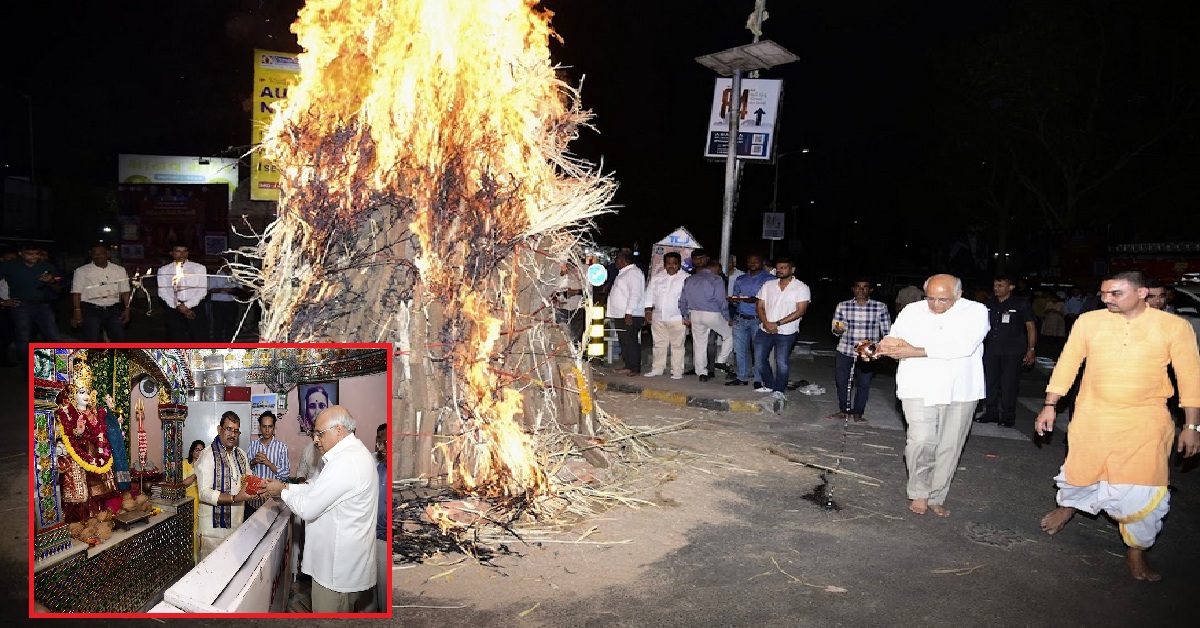 CM Bhupendra Patelએ અમદાવાદમાં હોળી પર્વની ઉજવણીમાં સહભાગી થઈ હોળી દર્શન કર્યા