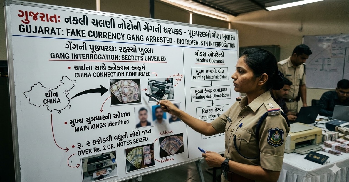Gujarat: નકલી ચલણી નોટ છાપતી ગેંગે પૂછપરછ દરમિયાન ઘણા રહસ્યો ખોલ્યા, ચીન કનેક્શનની પુષ્ટિ થઈ
