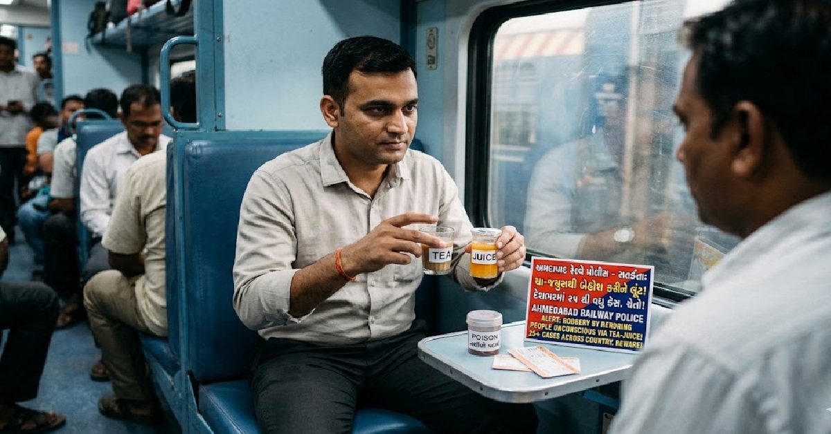 Ahmedabad: ચોથું ધોરણ પાસના મોટા ગુનાઓ, ટ્રેનોમાં ચા અને જ્યુસ આપીને લોકોને કરતો બેભાન; દેશભરમાં ચલાવી 25 લૂંટ