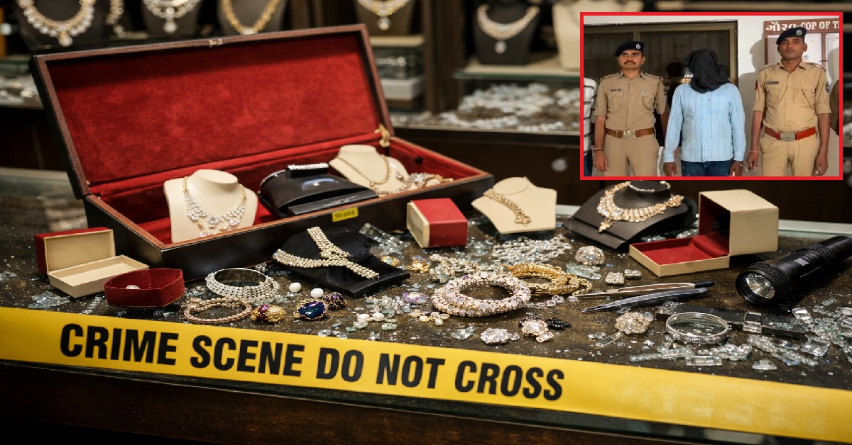Surat: ઝવેરાતની દુકાનમાંથી નકલી ઝવેરાત ચોરાઈ ગયા અને તેને અસલી બતાવ્યા, માલિકના લૂંટના કાવતરાનો થયો પર્દાફાશ