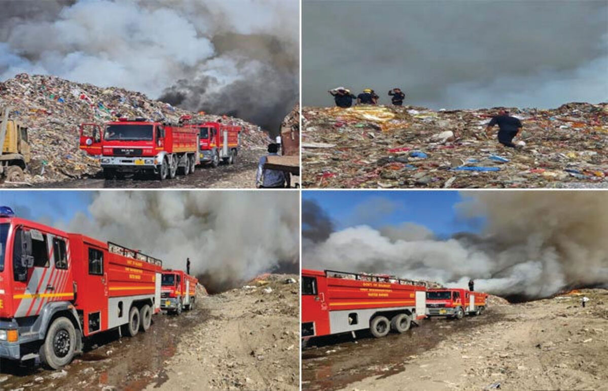 Surat: મહાનગરપાલિકાએ બચાવ કામગીરી શરૂ કરી, કચરાના કારણે આગ લાગી, ગરમીના કારણે મિથેન ગેસ ઉત્પન્ન થયો.