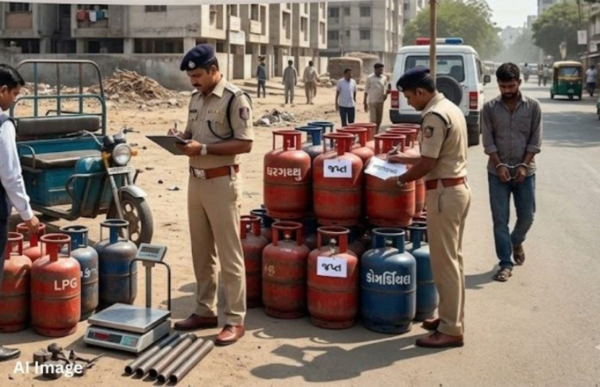 Ahmedabad: આનંદનગરમાં ગેસ રિફિલિંગ કૌભાંડનો પર્દાફાશ, 65 સિલિન્ડર અને 2 રિક્ષા સાથે એક વ્યક્તિની ધરપકડ