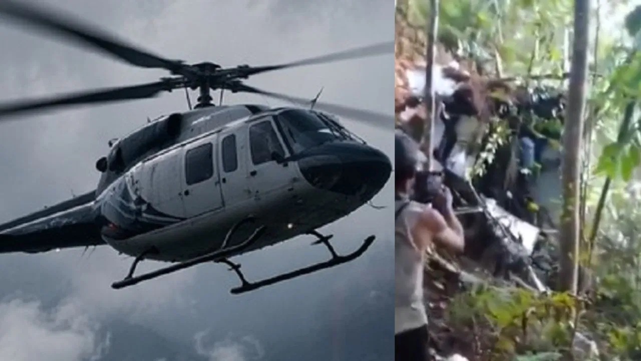 indonesia: 24 કલાક સુધી ગુમ રહ્યા બાદ ઇન્ડોનેશિયામાં હેલિકોપ્ટર ક્રેશ; 8 લોકોના મોત
