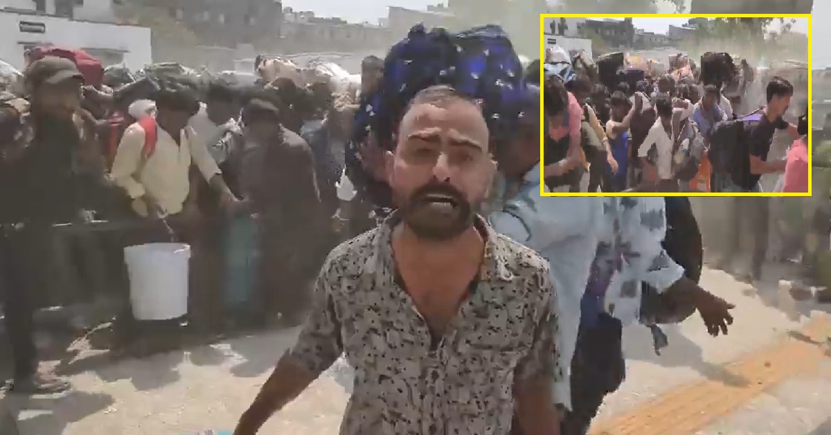 Surat: ઉધના રેલ્વે સ્ટેશન પર ભીડ બેકાબૂ; મુસાફરો ગરમીમાં પરેશાન, પોલીસે કર્યો લાઠીચાર્જ: Video