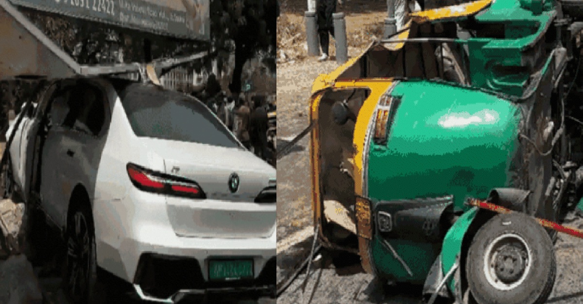 Ahmedabadમાં BMW EV એ તબાહી મચાવી, કાર ઓટો સાથે અથડાઈ અને બસ સ્ટેન્ડમાં ઘૂસી ગઈ, ડ્રાઈવરની ધરપકડ