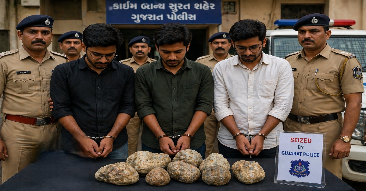 Surat: ત્રણ મિત્રો 1 કરોડ રૂપિયાનું ‘તરતું સોનું’ વેચવા નીકળ્યા; જાણો શું છે આ અનોખી વસ્તુ