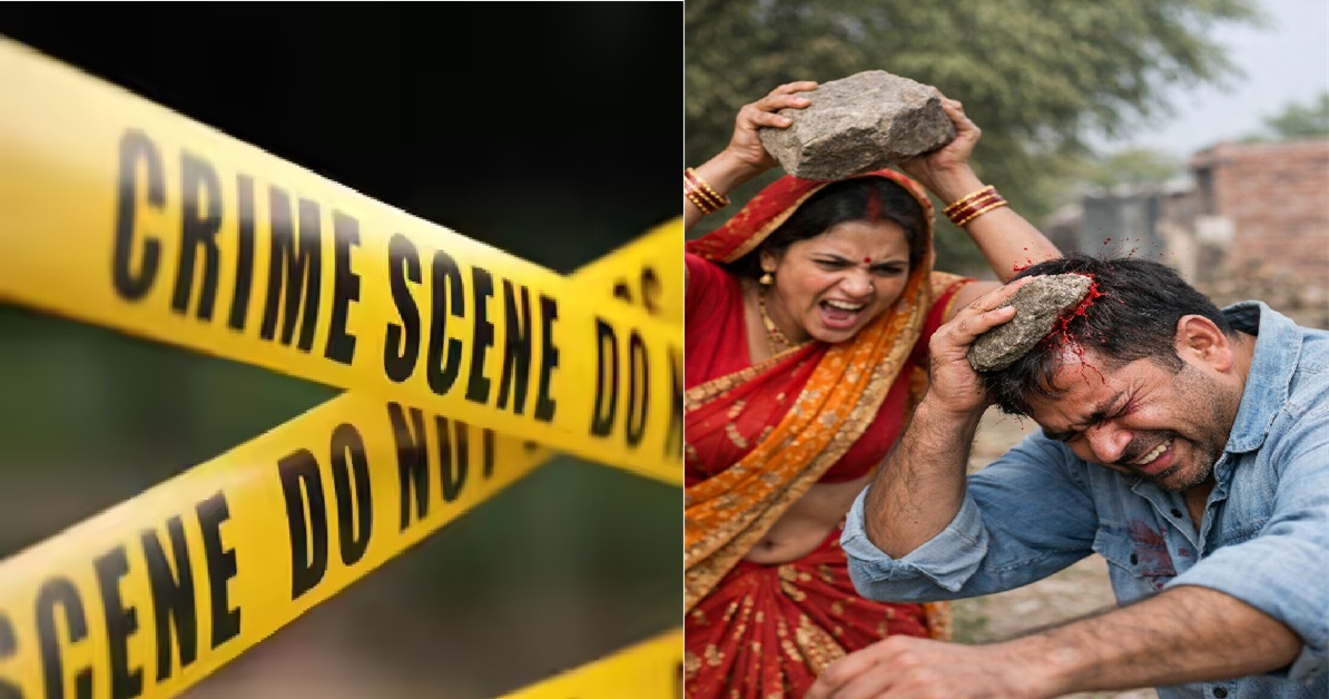 Gujarat: પથ્થરથી પતિનું માથું કચડી નાખ્યું, પછી પત્ની આખી રાત મૃતદેહ પાસે બેસી રહી