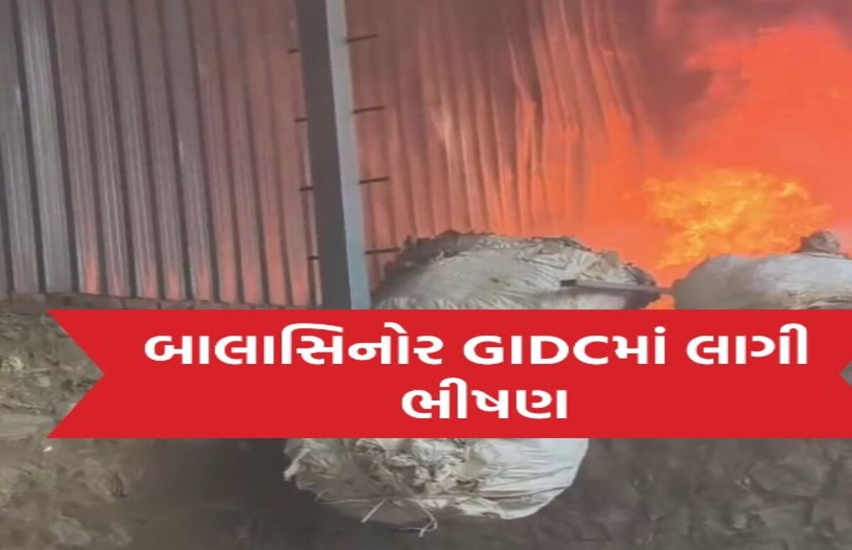 Balasinor: GIDCમાં આગ લાગી, ભંગારના ગોદામ બળીને ખાખ, ફાયર ફાઇટરોએ ભારે મુશ્કેલીથી આગ પર કાબુ મેળવ્યો