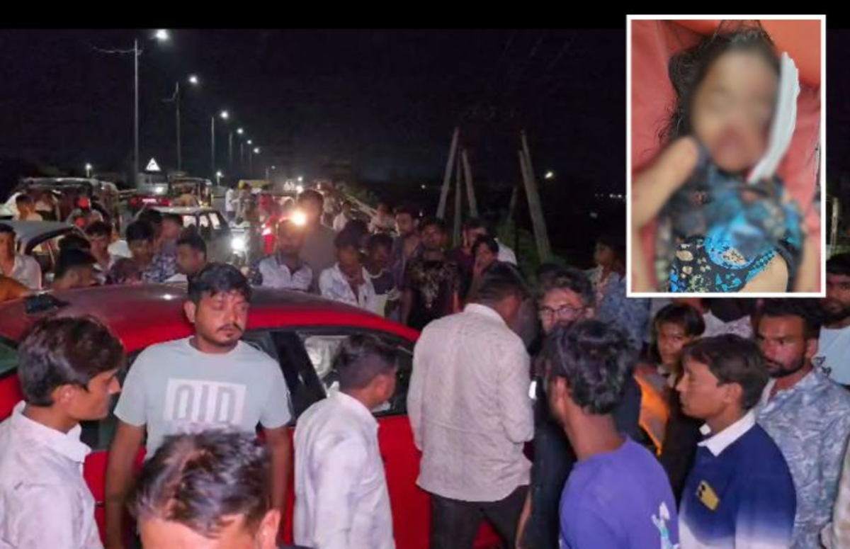 Jamnagar: કાલાવડ નાકે એક ઝડપી કારે બાઇકને ટક્કર મારી, 5 વર્ષની બાળકીનું મોત, દંપતી ગંભીર રીતે ઘાયલ