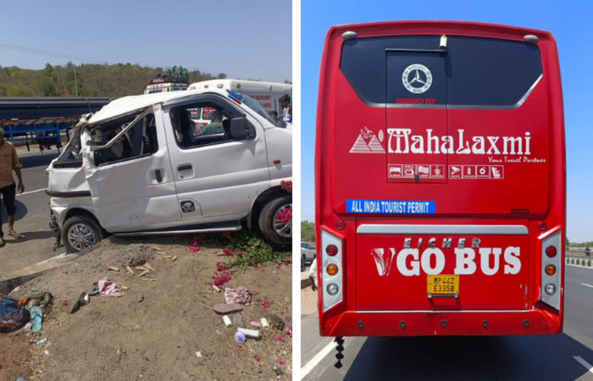 Sabarkantha: હિંમતનગર હાઇવે પર ભયાનક અકસ્માત, ખાનગી બસે કારને ટક્કર મારી, ભયાનક અકસ્માતમાં 6 લોકોના મોત