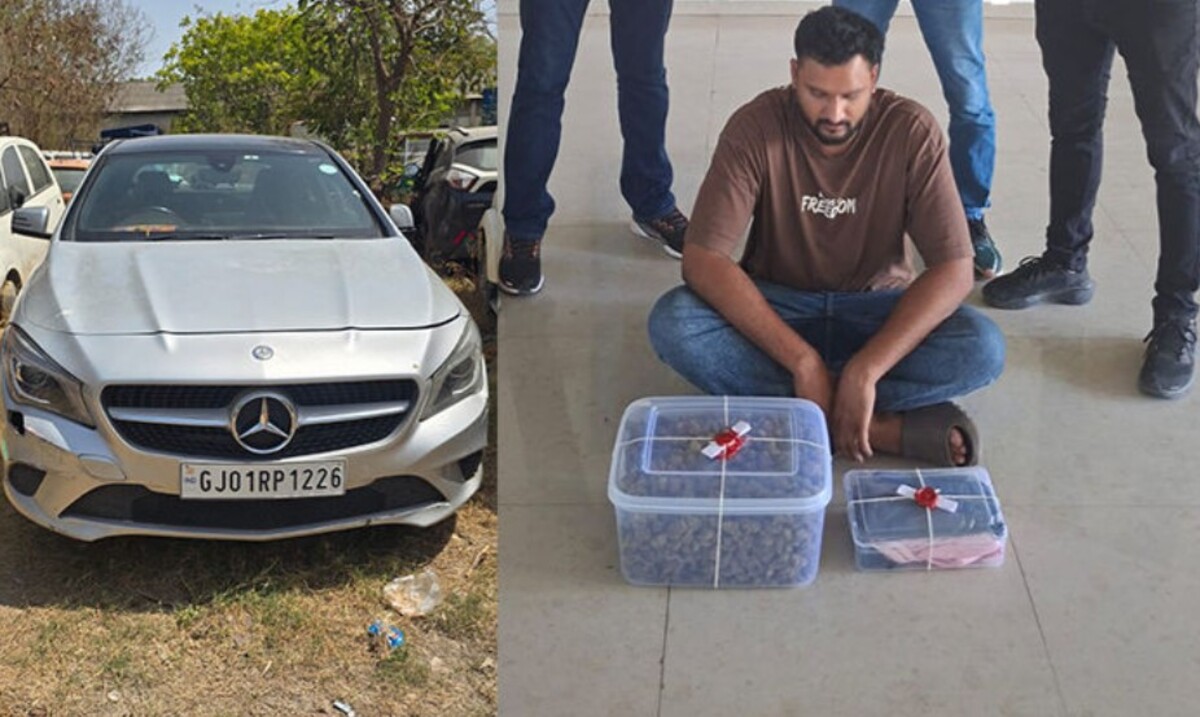 Ahmedabad: લક્ઝરી કારમાંથી 2 કિલો હાઇબ્રિડ ગાંજો જપ્ત, એક વ્યક્તિની ધરપકડ