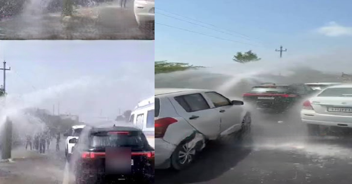 Bhujમાં પાઇપલાઇન લીકેજ બન્યું કાર વોશ સ્ટેશન, VIDEO થયો વાયરલ