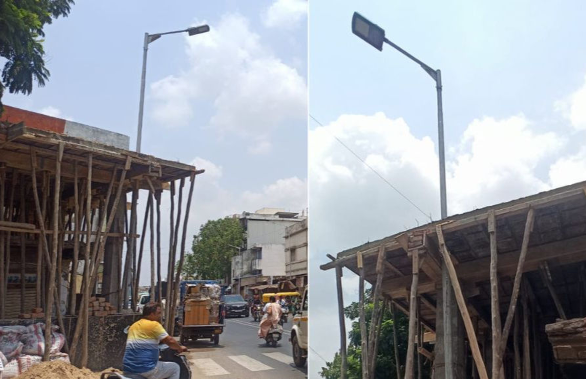 Ahmedabad: AMCનો થાંભલાને ધાબામાં ચણી લીધો, કાઉન્સિલરની ઓફિસ સામે જ ગેરકાયદે બાંધકામ, તંત્ર સામે ઉઠ્યાં સવાલ