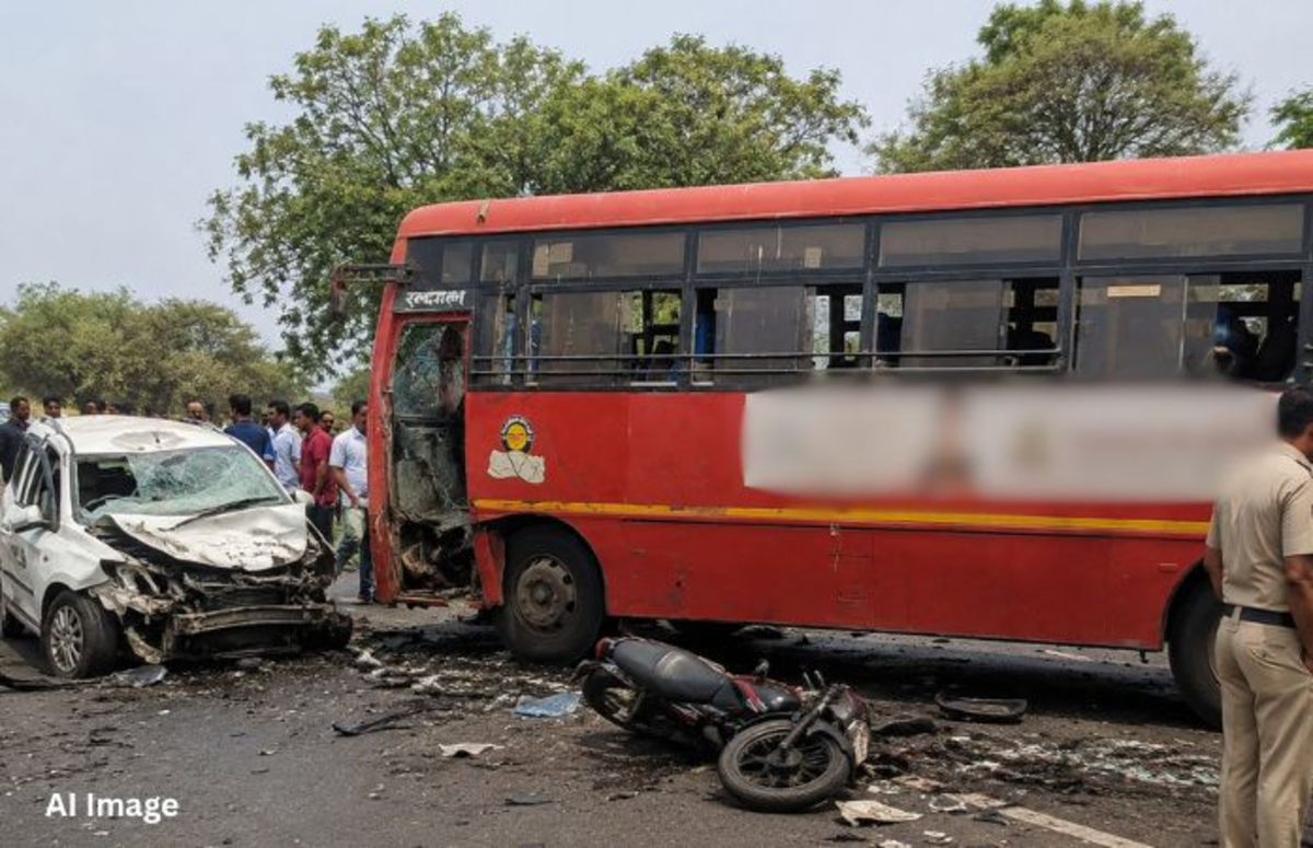 Maharashtra accident: મહારાષ્ટ્રના અમલનેર-ધુલે રોડ ત્રિપલ અકસ્માત, જેમાં ગુજરાતથી મહારાષ્ટ્ર જતાં એક પરિવારના 4 સહિત 6 લોકોના મોત