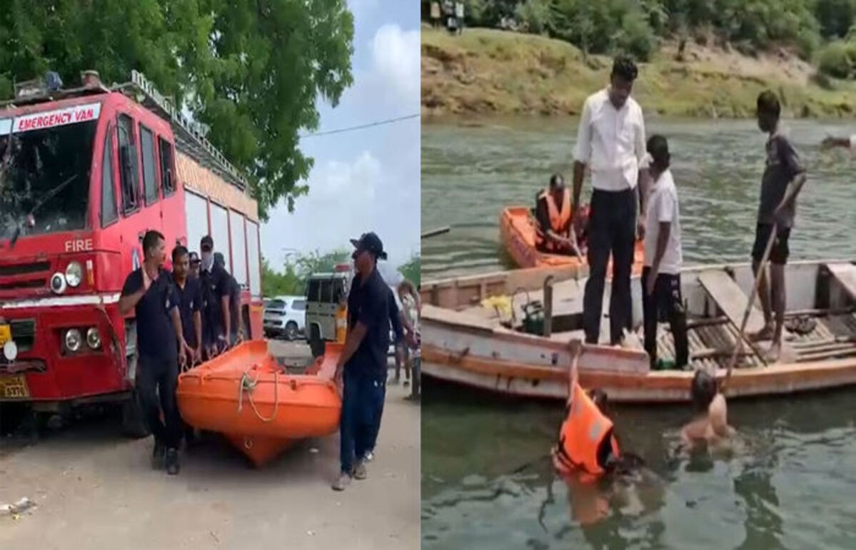 Vadodara: નર્મદામાં ડૂબી ગયેલા ત્રણ લોકોમાંથી બેના મૃતદેહ મળી આવ્યા છે, જ્યારે એકને સ્થાનિક લોકોએ બચાવી લીધો