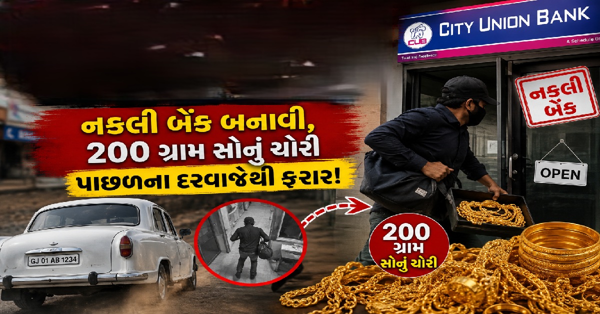 Gujarat: ફિલ્મી સ્ટાઇલમાં ઠગાઈ! નકલી બેંક બનાવી 200 ગ્રામ સોનું ઉઠાવી ભાગ્યો આરોપી