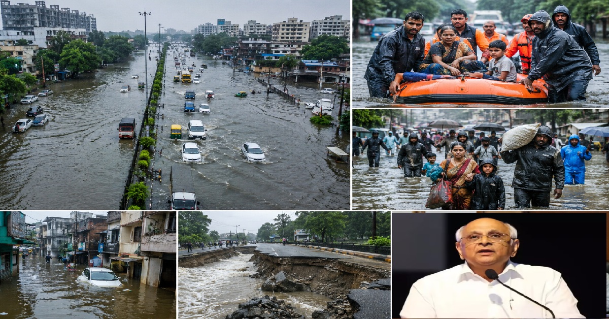 Suratમાં વરસાદનો કહેર: 17ના મોત, 8,000 લોકોનું સ્થળાંતર, CMએ ₹500 કરોડની સહાય જાહેર કરી