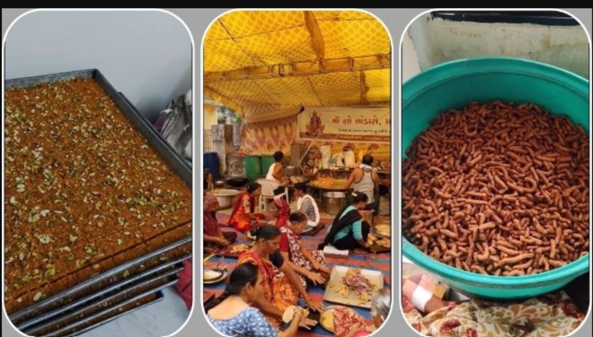 Ahmedabad: ભગવાનના ધામ સરસપુરમાં રસોડા ખૂબ જ ઉત્સાહથી ભરેલા છે, જેમાં મોહનથાળ અને ફુલવાડી તૈયાર કરાઈ