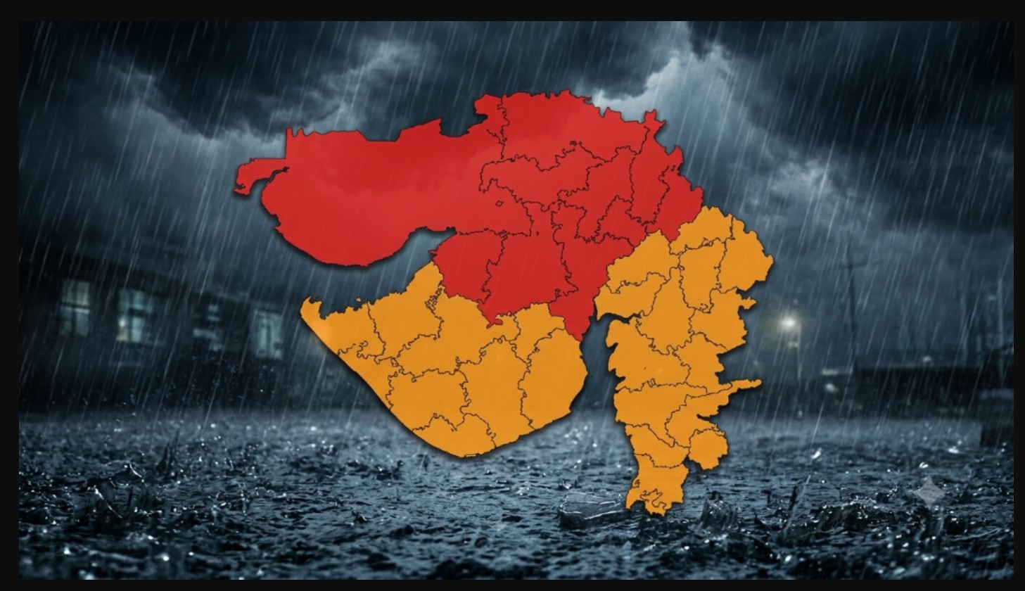 Gujarat: રાધનપુર, પાટણ, ઉત્તર અને મધ્ય ગુજરાતમાં સૌથી વધુ 9 ઇંચ વરસાદ નોંધાયો, રેડ એલર્ટ જારી