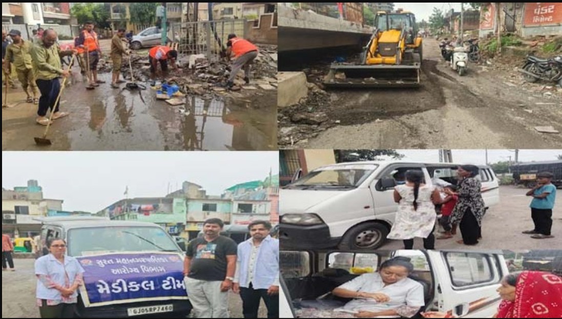 Surat: પૂરનો ખતરો ટળી ગયો છે, હવે સ્વચ્છતા અને આરોગ્ય સલામતી પર ધ્યાન કેન્દ્રિત કરવામાં આવ્યું