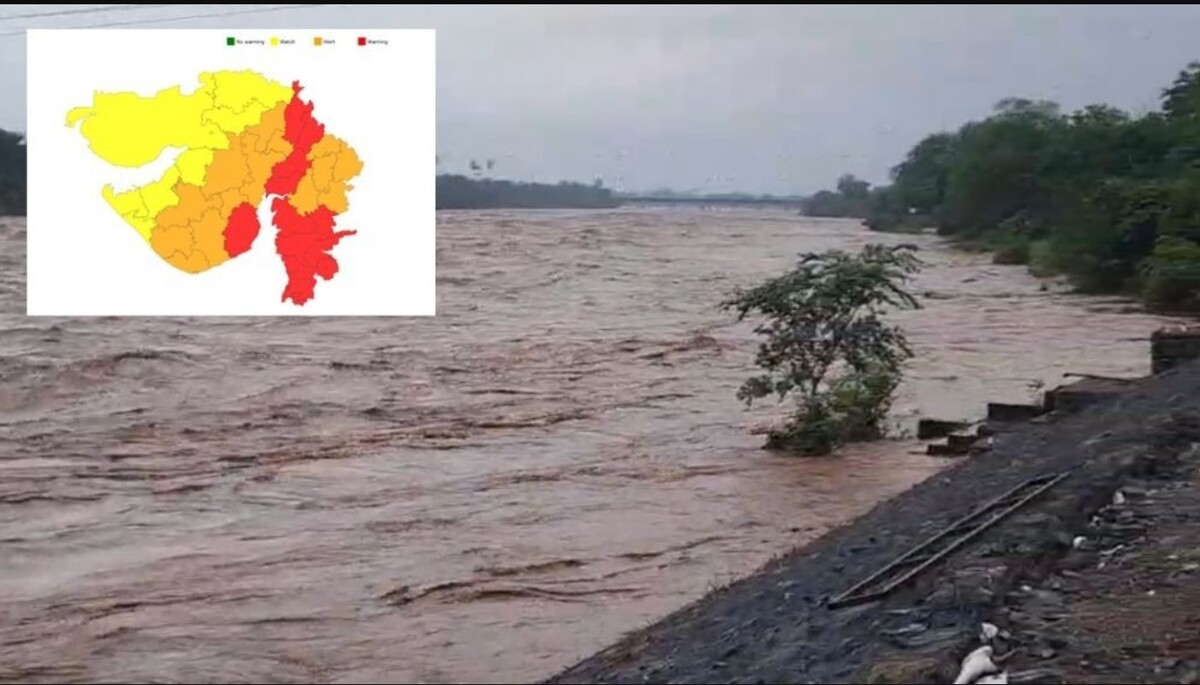 Rain alert in Gujarat: 14 જિલ્લાઓમાં ભારે વરસાદ માટે રેડ એલર્ટ જારી કરવામાં આવ્યું છે, જ્યારે 15 જિલ્લાઓમાં ઓરેન્જ એલર્ટ જારી
