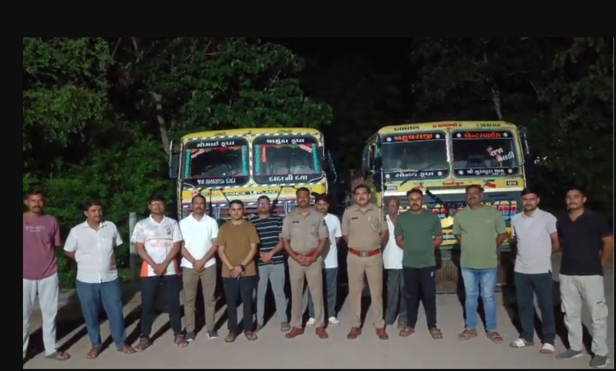 Amreli: લીલીયામાં ખનીજ માફિયાઓ સામે મામલતદાર અને પોલીસ ટીમે મોડી રાત્રે દરોડો પાડ્યો, 5 ડમ્પર જપ્ત