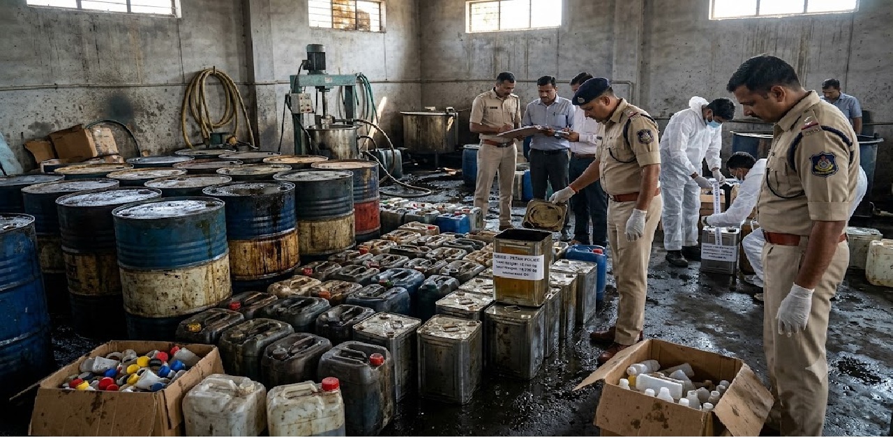 Adulterated oil factory busted in Patan