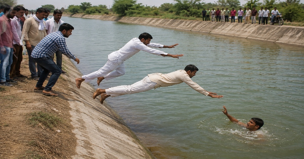 Banas kantha: જમાઈને બચાવવા સસરા અને સાળાએ નહેરમાં ઝંપલાવ્યું; બંનેના મોત, યુવાન આવ્યો સલામત બહાર