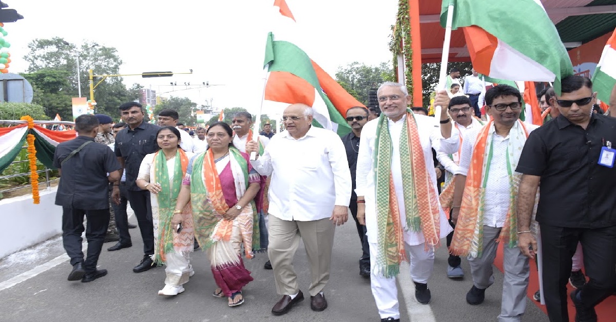 ગાંધીનગરમાં ભવ્ય તિરંગા યાત્રા, CM Bhupendra Patelએ આપ્યું ‘હર દિલ તિરંગા’નું આહ્વાન
