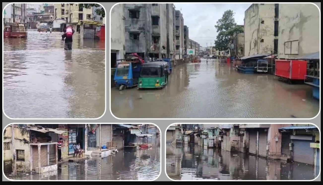 Surat: ગટરના પાણી ભરાવાથી ભારે મુશ્કેલી, ચારેતરફ પાણી ભરાતા 100 થી વધુ લોકો તેમના ઘરોમાં ફસાયા