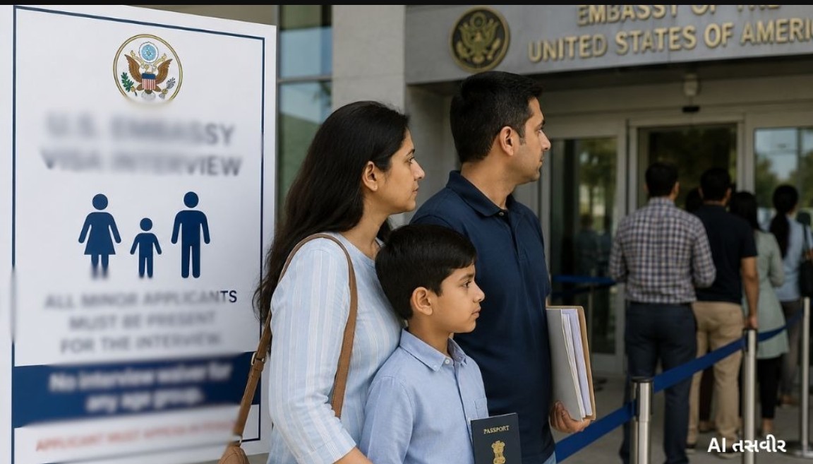 US visa regulations: યુએસ વિઝા નિયમોમાં મોટો ફેરફાર, હવે તમામ ઉંમરના બાળકોને ઇન્ટરવ્યુ માટે હાજર રહેવું ફરજિયાત
