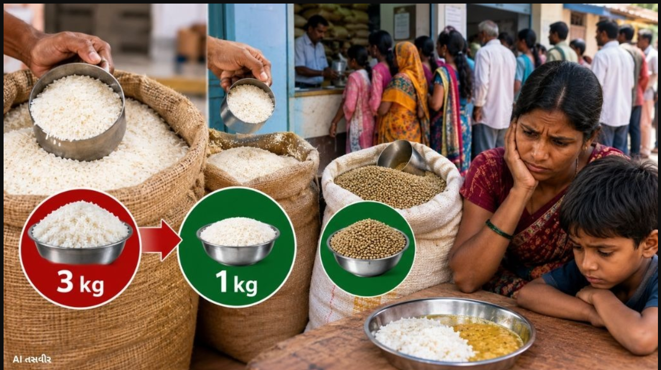Gujarat: મોંઘવારીને ધ્યાનમાં રાખીને, સરકારે અનાજના રેશનિંગમાં ઘટાડો કર્યો છે, હવે 3 કિલોને બદલે ફક્ત 1 કિલો ચોખા જ મળશે