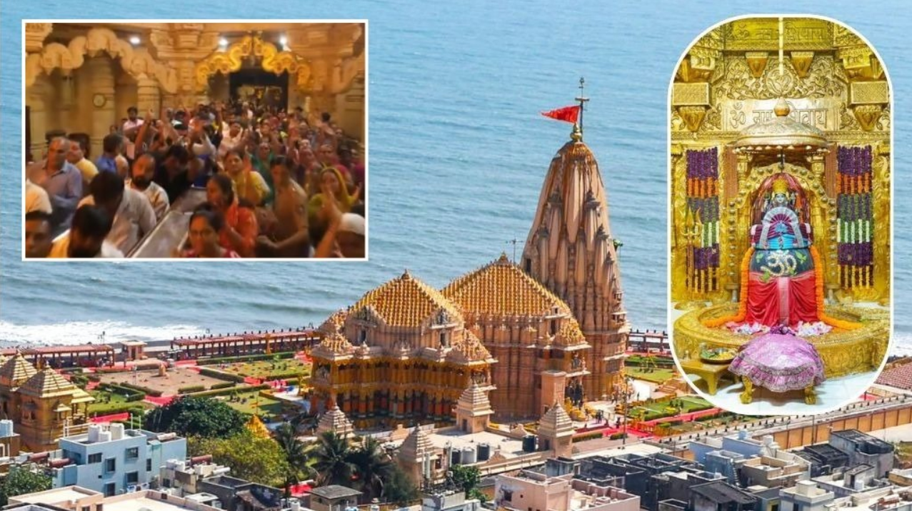 Somnath Temple: શ્રાવણ મહિનામાં સોમનાથ ધામમાં ભક્તોની ભારે ભીડ ઉમટી, રેકોર્ડ તોડીને 22 લાખથી વધુ ભક્તોએ દાદાના દર્શન કર્યા.