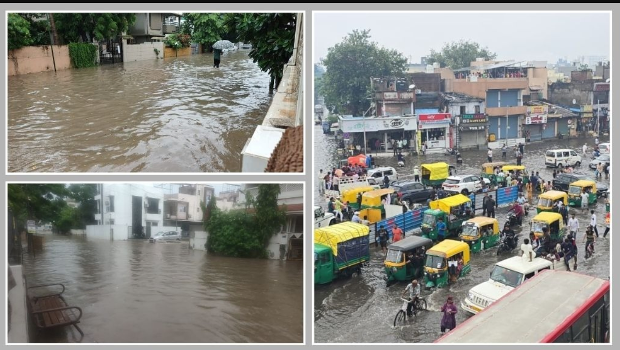 Heavy rain: અમદાવાદમાં 24 કલાકમાં સરેરાશ 3.5 ઇંચ વરસાદ પડ્યો: સરખેજ-વટવામાં 5.5 ઇંચથી વધુ વરસાદ પડ્યો, વાસણા બેરેજના દરવાજા ખોલાયા