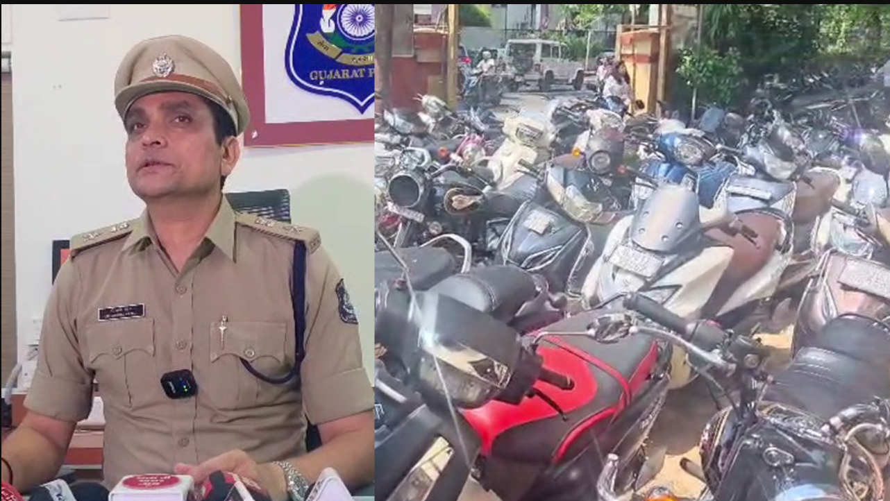 Ahmedabad: સીજી રોડ પર પોલીસ કાર્યવાહી, બે રાતમાં નંબર પ્લેટ વગરના અને મોડિફાઇડ વાહનો સહિત 106 વાહનો જપ્ત