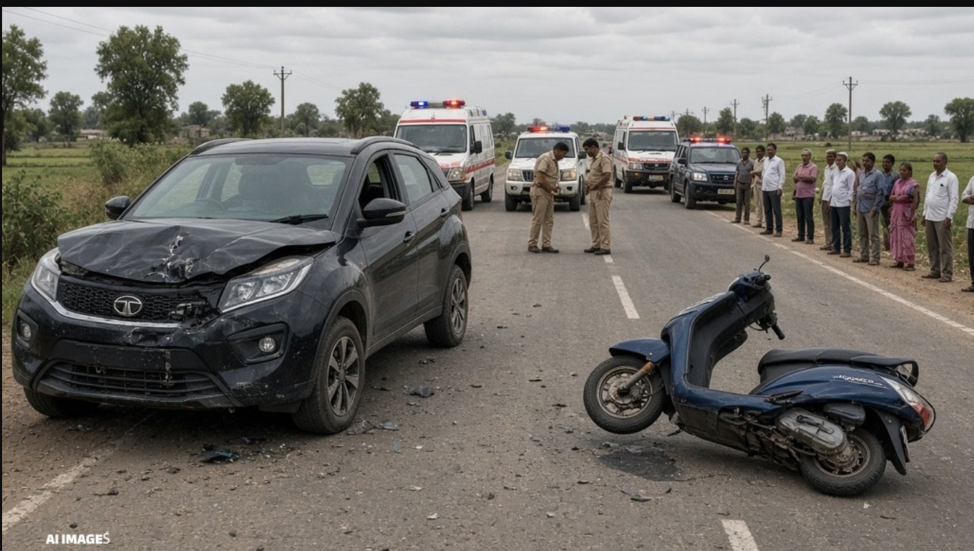 Rajkot: ગોંડલ નજીક ભયાનક અકસ્માત, પતિ-પત્ની અને 13 વર્ષના પુત્ર સહિત એક જ પરિવારના ત્રણ સભ્યોના મોત.
