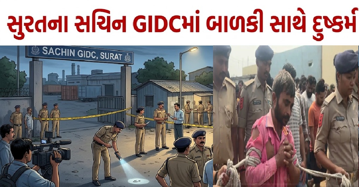 Suratના સચિન GIDCમાં 8 વર્ષની બાળકી પર દુષ્કર્મ, 35 વર્ષીય શખ્સની ધરપકડ