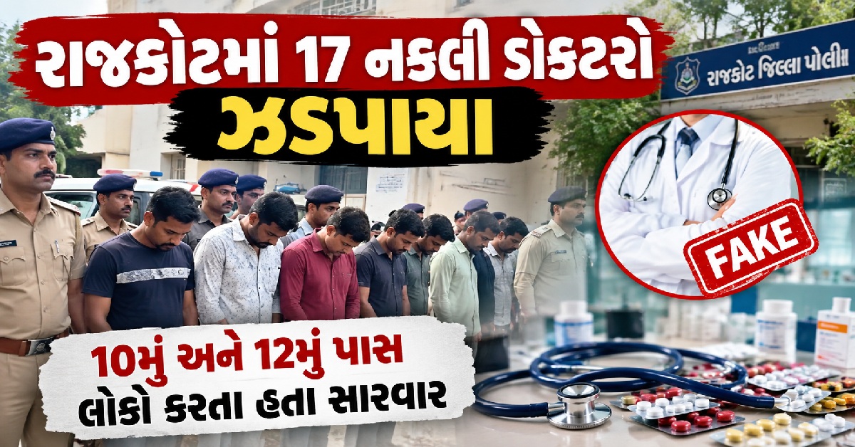 Rajkotમાં નકલી ડોકટરોનો પર્દાફાશ, 10મું અને 12મું પાસ લોકો કરતા હતા દર્દીઓની સારવાર