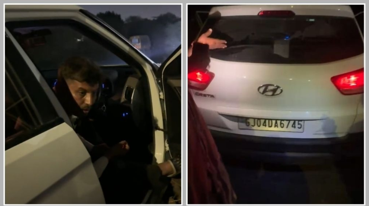 Ahmedabad: ખાખી શર્મસાર! અમદાવાદમાં નશામાં ધૂત PSI એ કારને ટક્કર મારી, ટોળાએ તેને ઘેરી લીધો અને તેની ધરપકડ