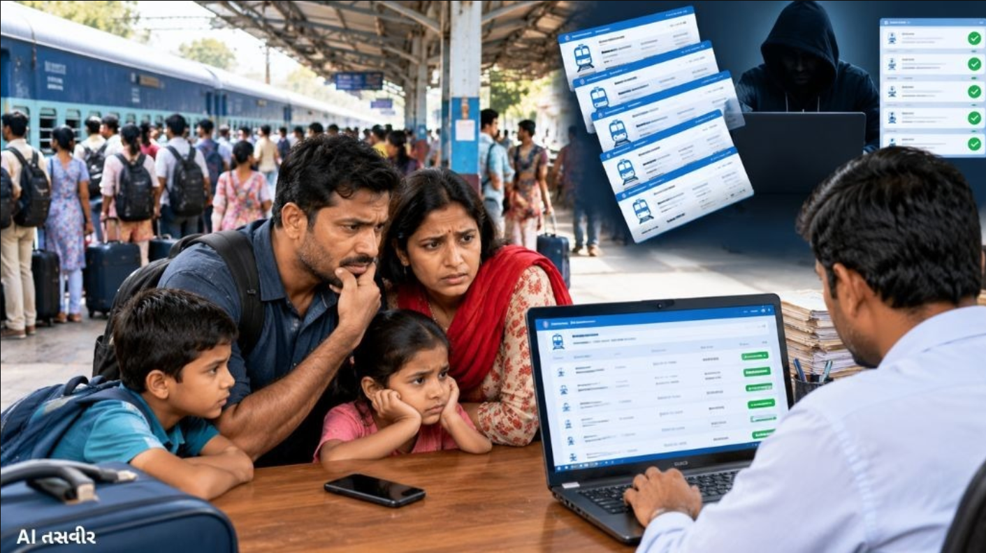 Railway Ticket Scam: દિવાળીની રજાઓ દરમિયાન રેલવે ટિકિટોમાં એક મોટું કૌભાંડ દિલ્હી સુધી પહોંચ્યું છે, જેમાં નકલી નામોથી સીટો બુક કરાવવાની ફરિયાદો