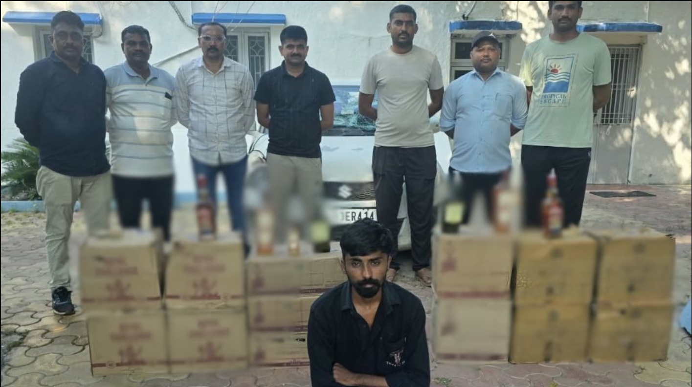 Amreli: વાડિયામાં પોલીસે કારમાંથી 1.83 લાખ રૂપિયાનો દારૂ જપ્ત કર્યો, એક વ્યક્તિની ધરપકડ, મુખ્ય આરોપી ફરાર