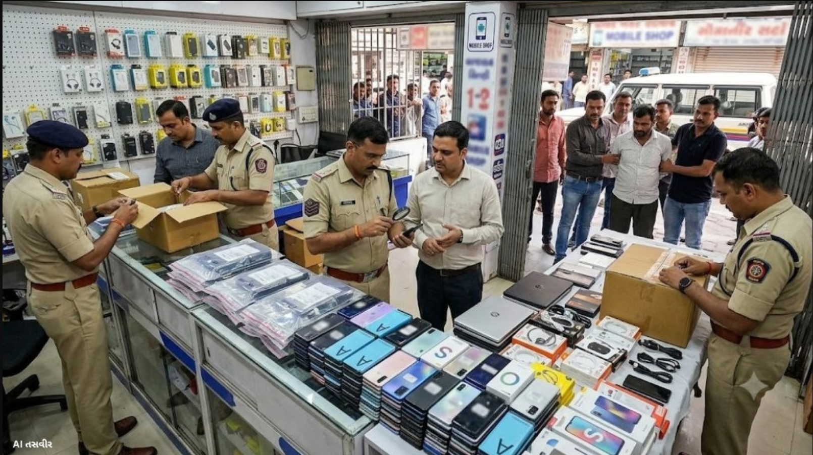 Ahmedabad: ગીતા મંદિર એસટી બસ સ્ટેશન માર્કેટમાં નકલી બ્રાન્ડેડ મોબાઇલ ફોન કૌભાંડનો પર્દાફાશ, 14 વેપારીઓ સામે ગુનો નોંધાયો
