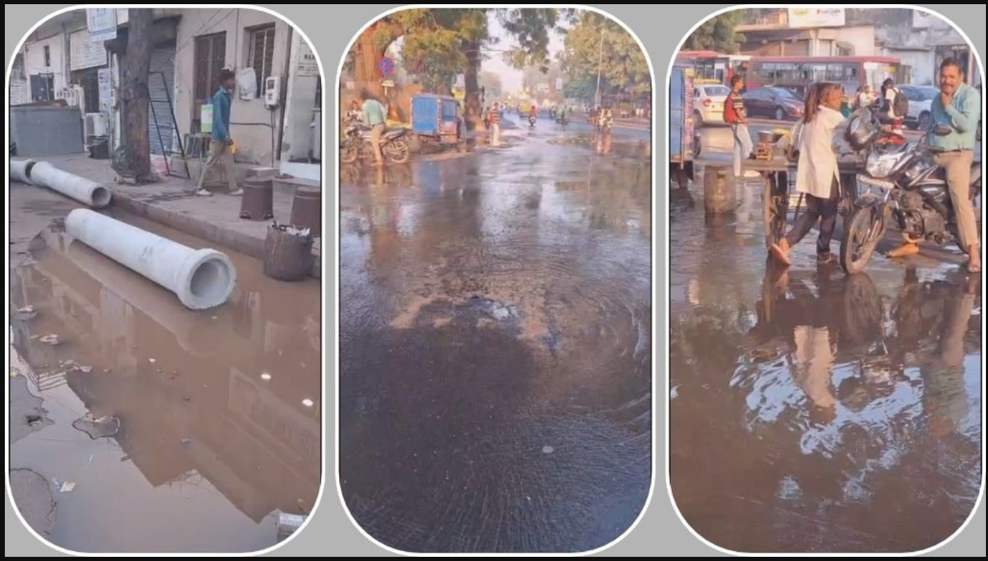 Ahmedabad: ચોમાસા જેવા દ્રશ્યો જોવા મળ્યા છે, જેમાં એક તરફ પાણી પુરવઠો ખોરવાયો,બીજી તરફ પાઇપલાઇનમાં લીકેજને કારણે સ્વચ્છ પાણીનો બગાડ