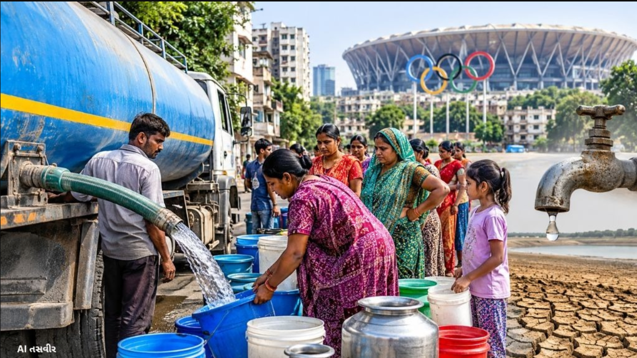 Ahmedabad: ૧૪ વોર્ડમાં ટેન્કરો પાણી પહોંચાડે છે! કોમનવેલ્થ ગેમ્સની તૈયારીઓ વચ્ચે આ શરમજનક સ્થિતિ
